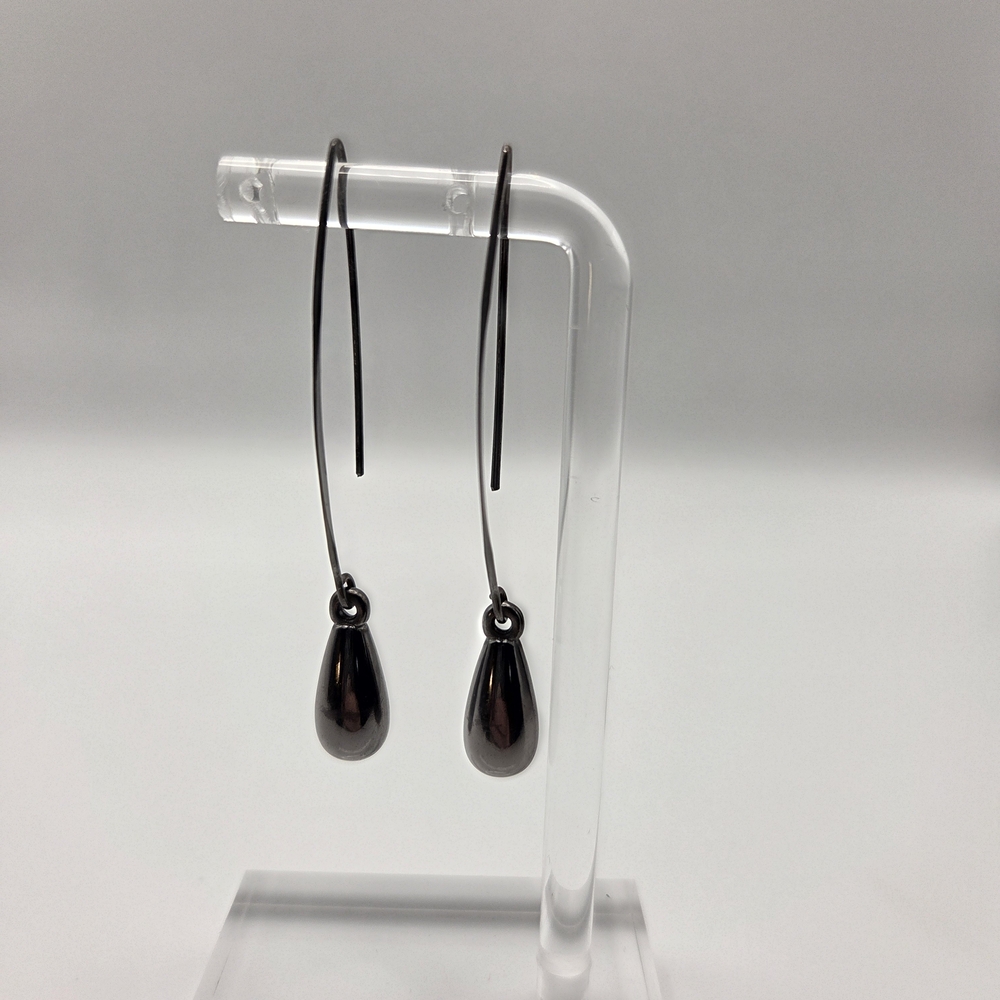 Silvertone Teardrop Earrings